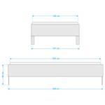 Bettgestell Level Alpinweiß - 100 x 200cm