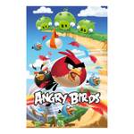 Tableau déco Angry Birds I Papier sur MDF (panneau de fibres à densité moyenne) - Multicolore