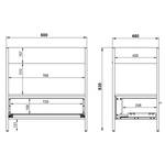 Wastafel Gintano Navarra eikenhouten look/zwart