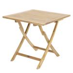 Table de jardin pliante York I Teck massif - miel foncé - Largeur : 80 cm