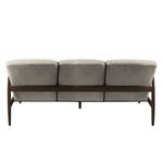 Sofa Froid (3-Sitzer) Webstoff - Webstoff Claris: Grau - Dunkelbraun