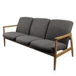 Sofa Froid (3-Sitzer) Webstoff - Webstoff Claris: Anthrazit - Hellbraun