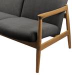 Sofa Froid (3-Sitzer) Webstoff - Webstoff Claris: Anthrazit - Hellbraun