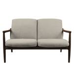 Sofa Froid (2-Sitzer) Webstoff - Webstoff Claris: Grau - Dunkelbraun