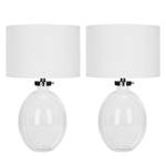 Lampes Alaina (lot de 2) Coton / Verre - 1 ampoule