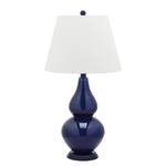 Lampes Kara (lot de 2) Coton / Verre - 1 ampoule - Bleu