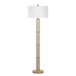 Lampadaire Mason II Coton / Imitation cuir - 1 ampoule