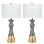 Lampes Gwenyth (lot de 2) Coton / Céramique - 1 ampoule