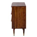 Commode Baxley Acacia massif / Métal - Acacia / Doré