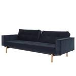 Schlafsofa Splitback Stem Stoff Velvet: Dark Blue - Mit Armlehnen