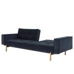 Schlafsofa Splitback Stem Stoff Velvet: Dark Blue - Mit Armlehnen