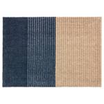 Paillasson Stripes Tissu mélangé - Beige / Bleu foncé