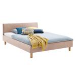 Gestoffeerd bed Bella Geweven stof - Oud pink - 140 x 200cm