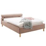 Gestoffeerd bed Feline Geweven stof - Oud pink - 120 x 200cm