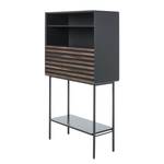 Barschrank Kipra Walnuss furniert - Graphit