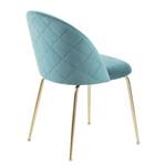 Gestoffeerde stoelen Ivonne (2 stuk) Turquoise