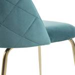Gestoffeerde stoelen Ivonne (2 stuk) Turquoise