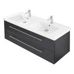 Meuble double vasque Subway Anthracite