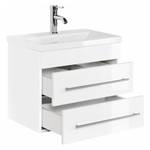 Meuble avec vasque Portus Blanc brillant - Largeur : 60 cm