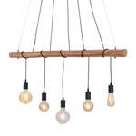 Hanglamp Damian metaal/hout - 5 lichtbronnen