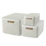 Aufbewahrungsbox Zilzie S+M+L (3-teilig) Kunststoff - Vintage Weiß