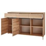 Dressoir Lissabon Beukenhouten look/antracietkleurig - Breedte: 144 cm