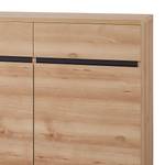 Dressoir Lissabon Beukenhouten look/antracietkleurig - Breedte: 144 cm