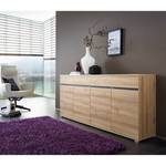 Dressoir Lissabon Beukenhouten look/antracietkleurig - Breedte: 192 cm