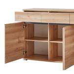 Dressoir Lissabon Beukenhouten look/antracietkleurig - Breedte: 192 cm