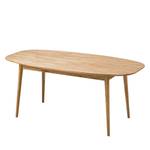 Houten eettafel FINSBY ovaal massief eikenhout