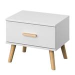 Comodino Annett Bianco - Materiale a base lignea - 47 x 40 x 42 cm