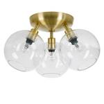 Plafonnier Gloria Verre cristallin / Aluminium - 3 ampoules