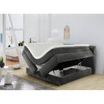 Lit boxspring Cervantes Noir - Matelas double D3/D4