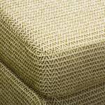 Gestoffeerde hocker Croom microvezel - Geweven stof Fida: Beige groen