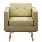 Fauteuil Croom Microfibre - Tissu Fida: Beige vert - Sans repose-pieds