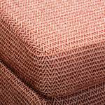 Gestoffeerde hocker Croom microvezel - Geweven stof Fida: Oud pink