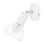 Applique murale Megan Verre / Acier - 1 ampoule - Blanc