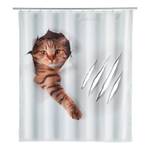Duschvorhang Cute Cat Multicolor - Textil - 180 x 200 cm