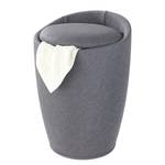 Panier à linge / Tabouret Candy I Matière plastique / Tissu - Gris