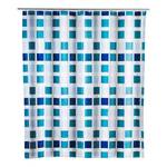 Douchegordijn Mosaik Blauw - Textiel - 180 x 200 cm