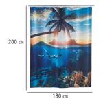 Douchegordijn Underwater Meerkleurig - Textiel - 180 x 200 cm