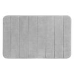 Badmat Memory Foam Stripes polyester/polyurethaan - Heldergrijs