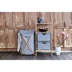 Wasmand Bahari I Bruin - Textiel - Hout - 40 x 68 x 46 cm