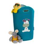 Wasmand Greta Turquoise - Textiel - 40 x 52 x 20 cm