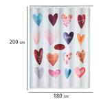 Rideau de douche Love Multicolore - Textile - 180 x 200 cm