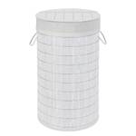 Wasmand Bamboo I Bamboe/textielmix - Wit