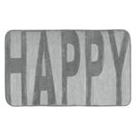 Badmat Memory Foam Happy Grijs - Textiel - 50 x 80 cm