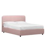 Gestoffeerd bed Chiara I geweven stof in fluwelen look - Mauve - 160 x 200cm - Geen opbergruimte