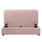 Gestoffeerd bed Chiara I geweven stof in fluwelen look - Mauve - 160 x 200cm - Geen opbergruimte