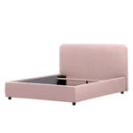 Gestoffeerd bed Chiara I geweven stof in fluwelen look - Mauve - 90 x 200cm - Geen opbergruimte